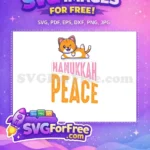 Free Winking Tabby Free Hanukkah Peace Orange Cat Free SVG - Instant Download