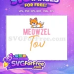 Free Orange Wink Cat Free Meowzel Tov Hanukkah Free SVG - Instant Download