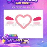 Free Pink Heart Wings Free Valentines Day Happy Free SVG - Instant Download