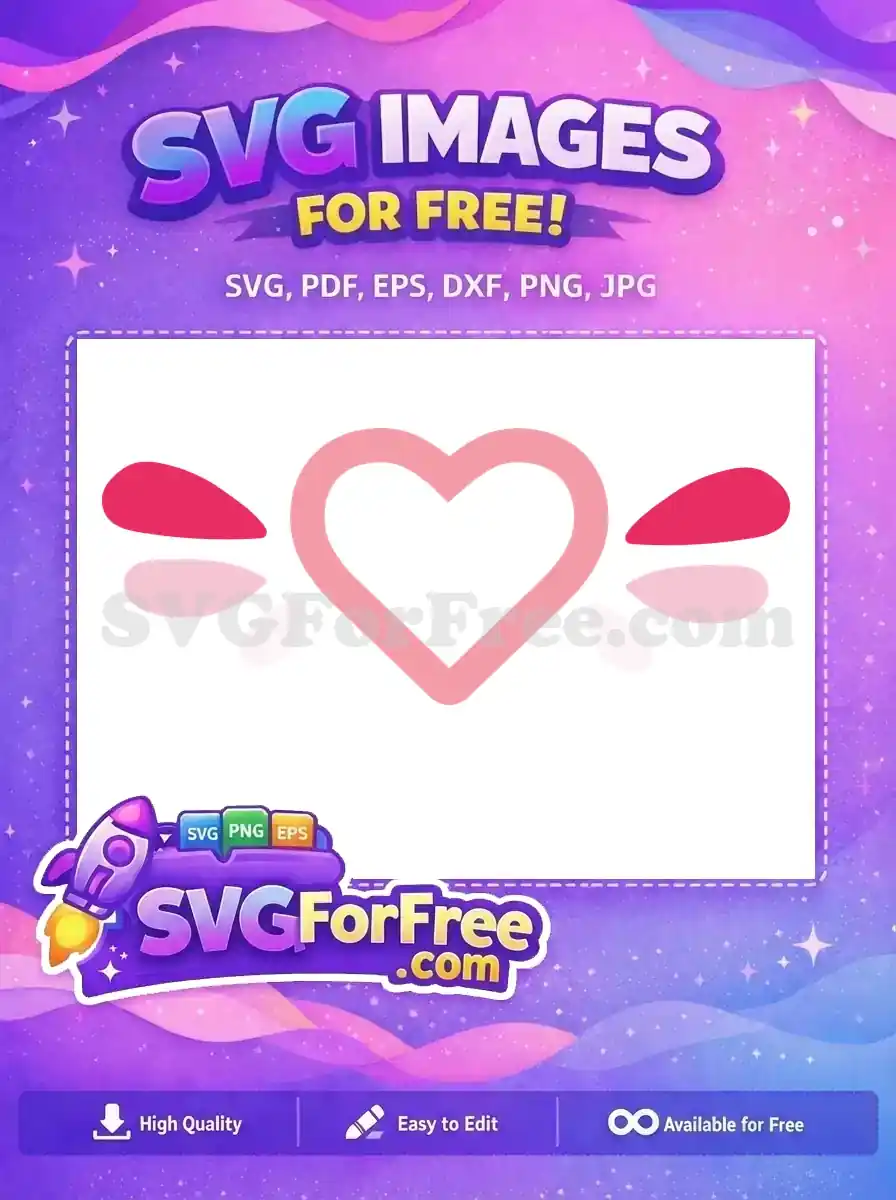 Free Pink Heart Wings Free Valentines Day Happy Free SVG