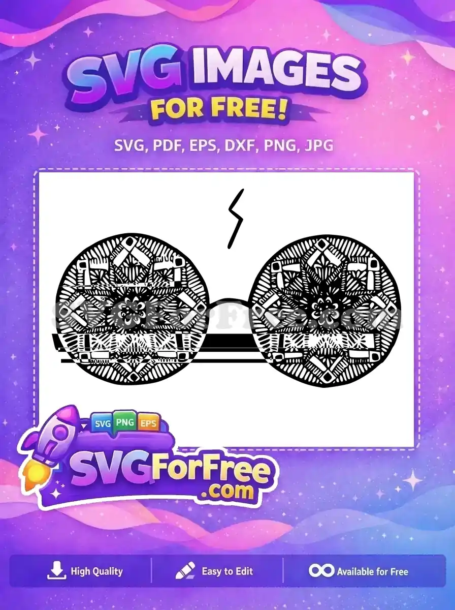 Free Round Glasses Free Harry Potter Silhouette Free SVG 1