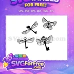 Free Flying Keys Free Intricate Wings Harry Potter Free SVG - Instant Download