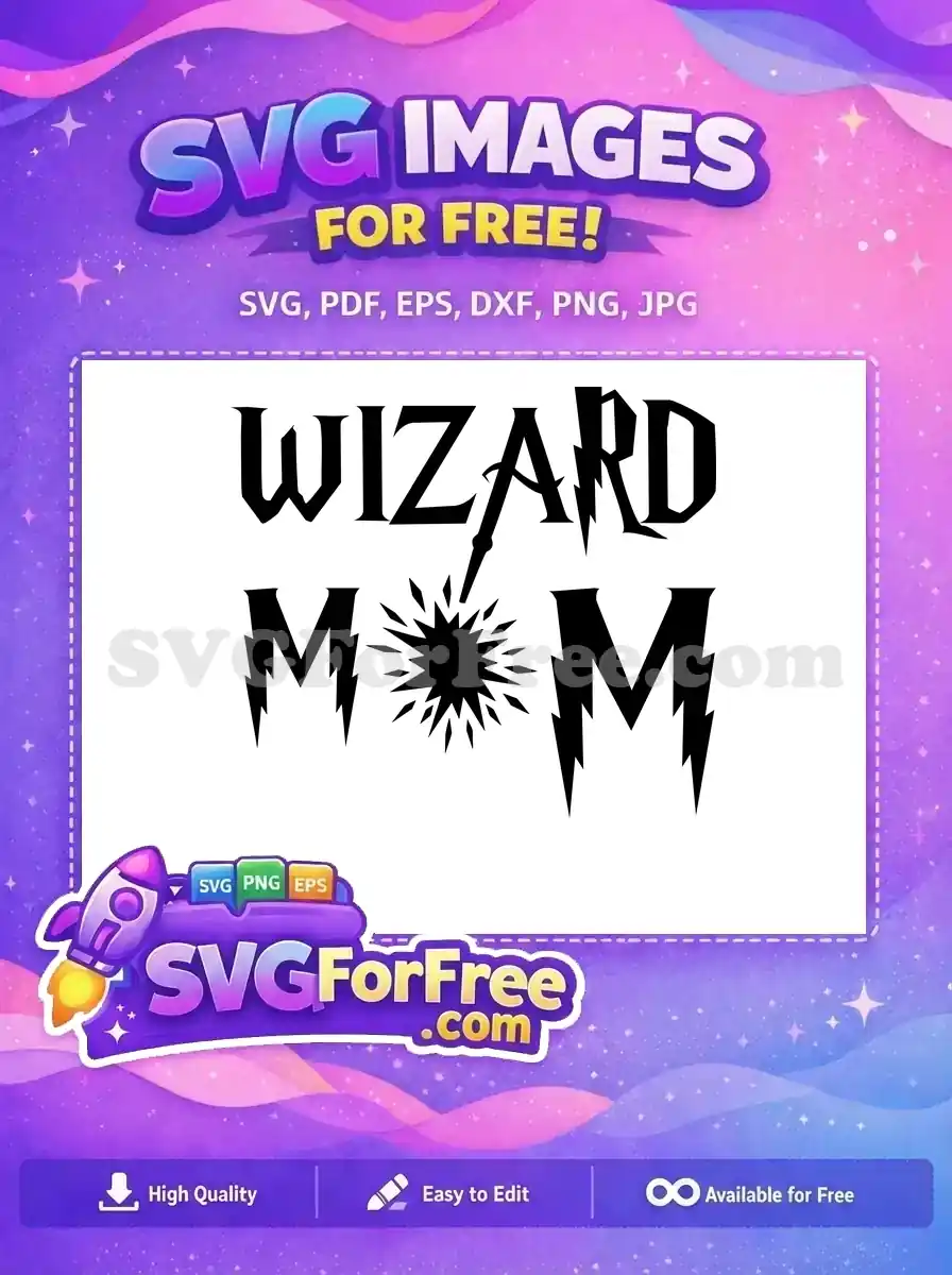 Free Lightning Bolt Free Wizard Mom Harry Potter Free SVG