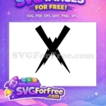 Free Crossed Lightning Bolts Free Sharp Graphic Harry Potter Free SVG - Instant Download