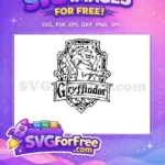 Free Roaring Lion Free Gryffindor Crest Harry Potter Free SVG 1 - Instant Download