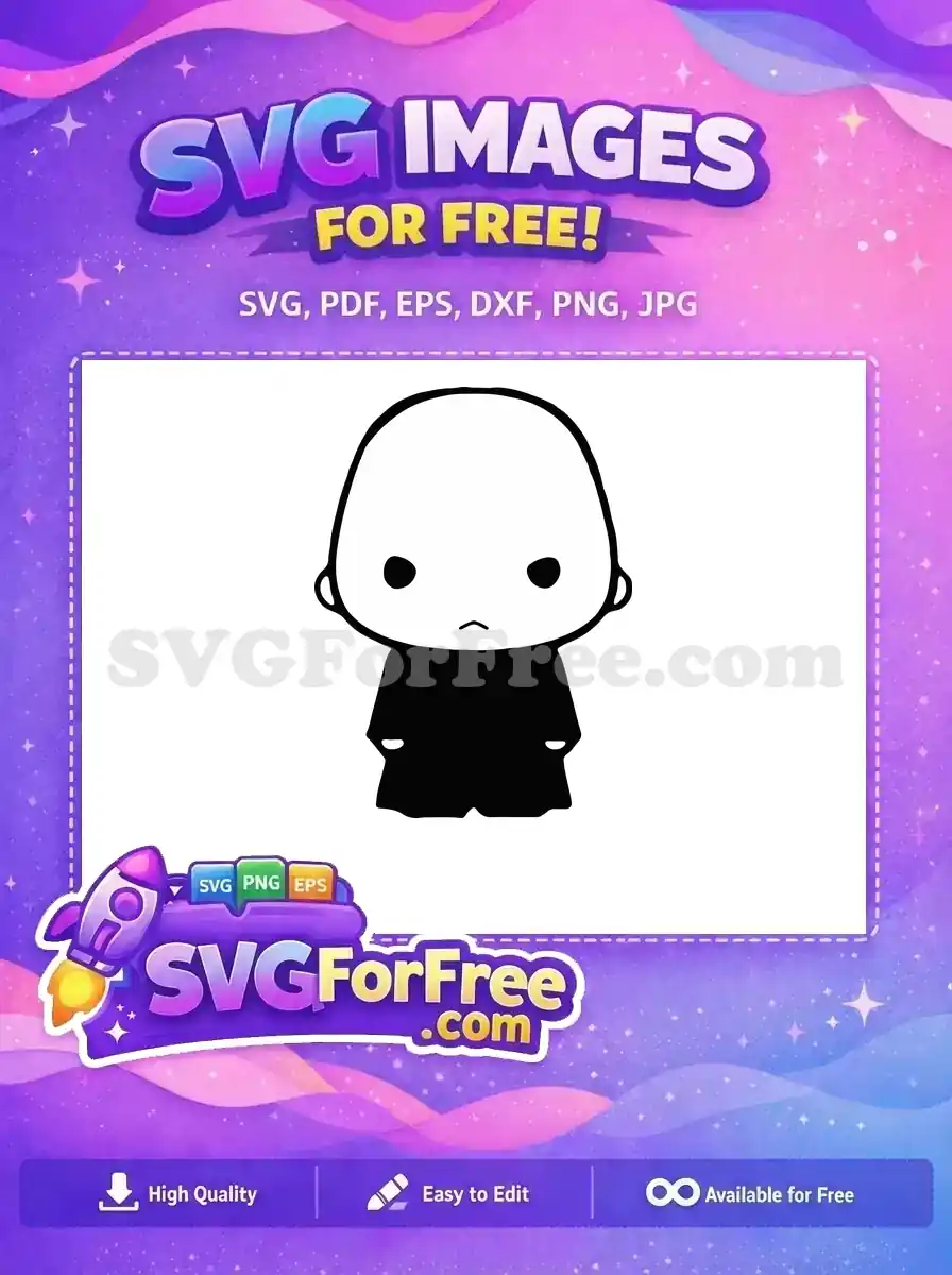 Free Cute Voldemort Black Robe Free Dark Lord Harry Potter Free SVG