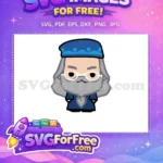 Free Blue Hat Free White Glasses Harry Potter Free SVG - Instant Download