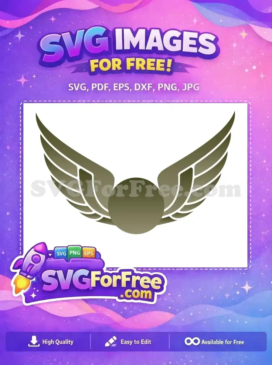 Free Golden Snitch Wings Free Harry Potter Silhouette Free SVG 2