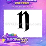 Free Letter N Bold Free Gothic Harry Potter Free SVG - Instant Download