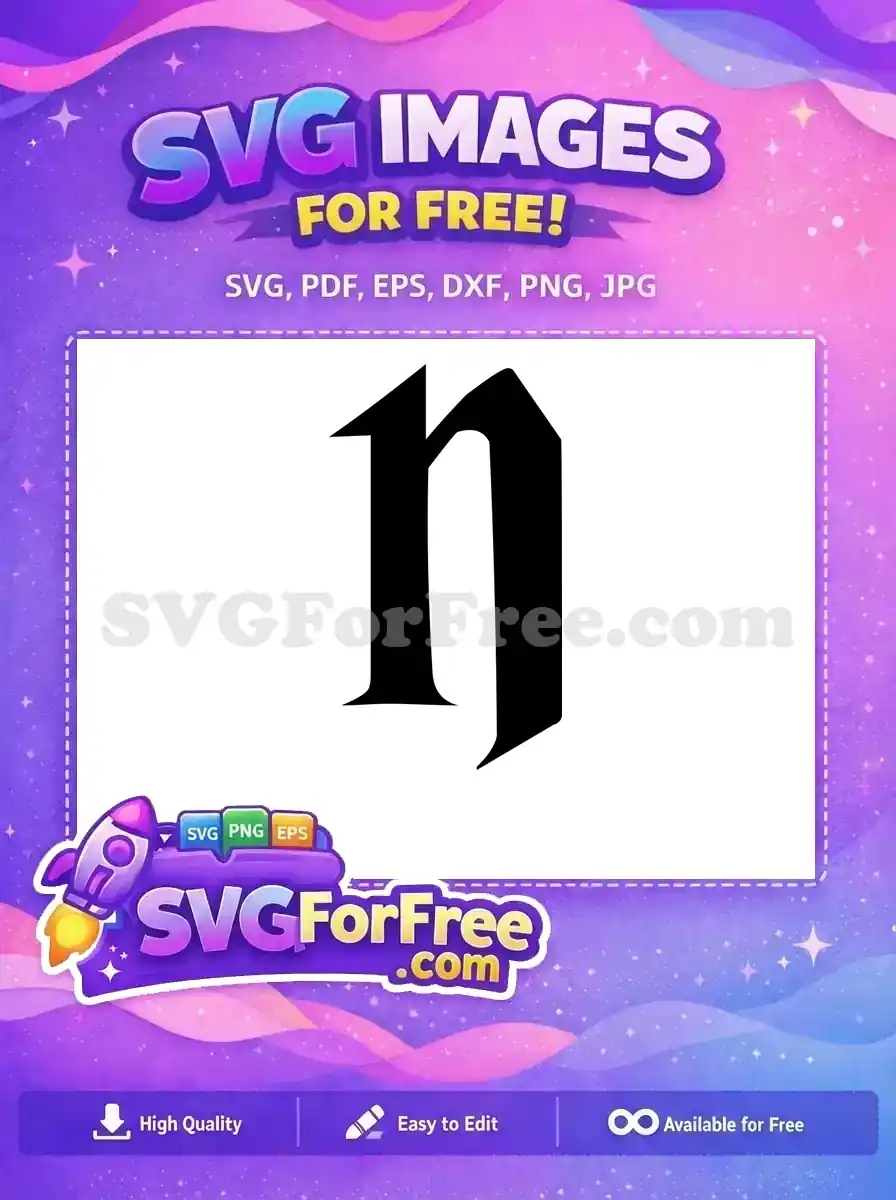 Free Letter N Bold Free Gothic Harry Potter Free SVG
