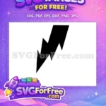 Free Lightning Bolt Black Free Harry Potter Silhouette Free SVG - Instant Download