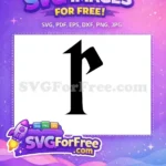 Free R Letter Free Black Initial Harry Potter Free SVG - Instant Download