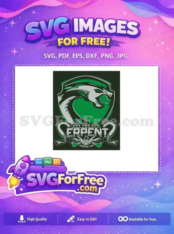 Free Slytherin Crest Free Quidditch Emblem Harry Potter Free SVG