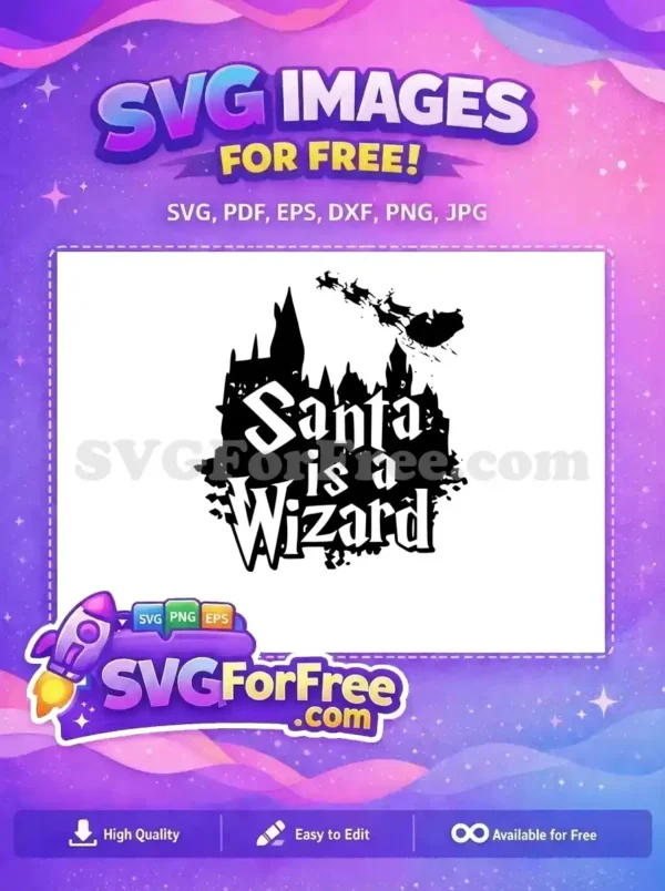 Free Hogwarts Castle Free Santa Sleigh Harry Potter Free SVG 1