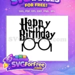 Free Black Lettering Free Glasses Harry Potter Free SVG - Instant Download