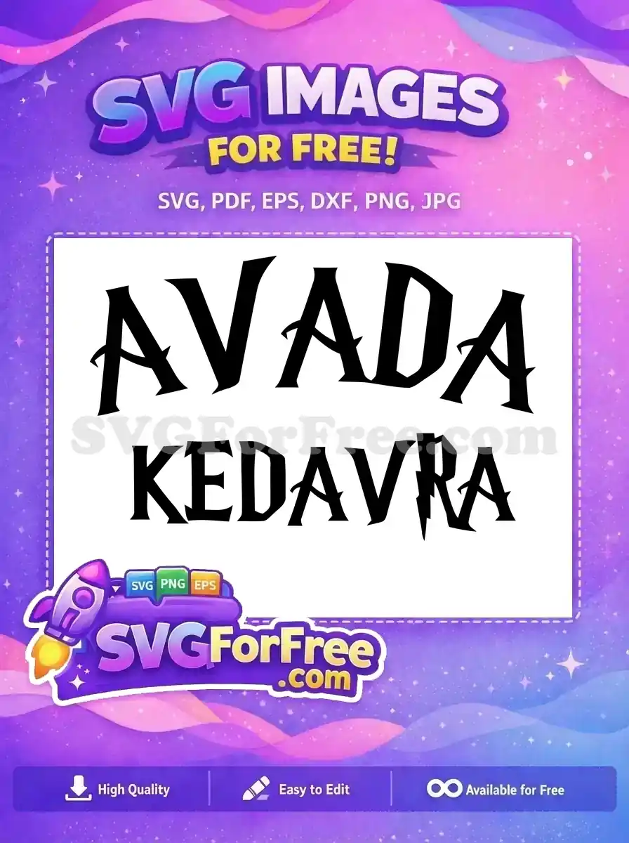 Free Avada Kedavra Spell Free Harry Potter Movie Free SVG