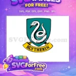 Free Slytherin Snake Crest Free Yellow Banner Harry Potter Free SVG - Instant Download