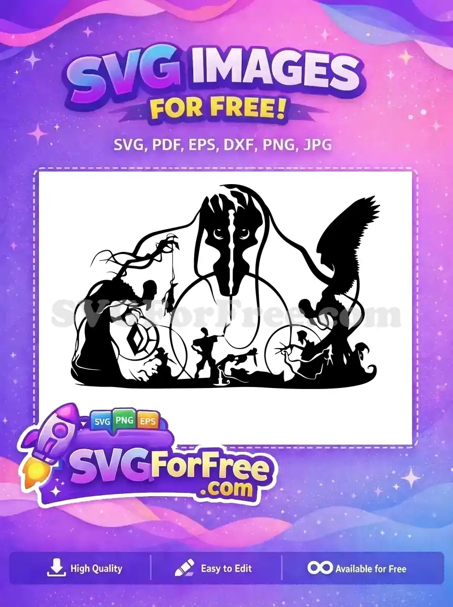 Free Dementor Silhouette Free Wizard Duel Harry Potter Free SVG 1
