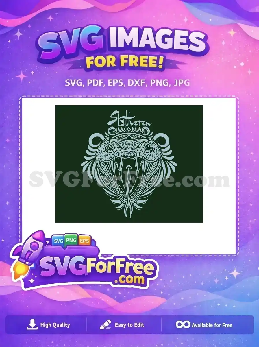 Free Slytherin Snake Emblem Free Tribal Tattoo Harry Potter Free SVG