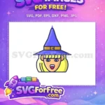 Free Blonde Witch Free Pointed Hat Harry Potter Free SVG 1 - Instant Download