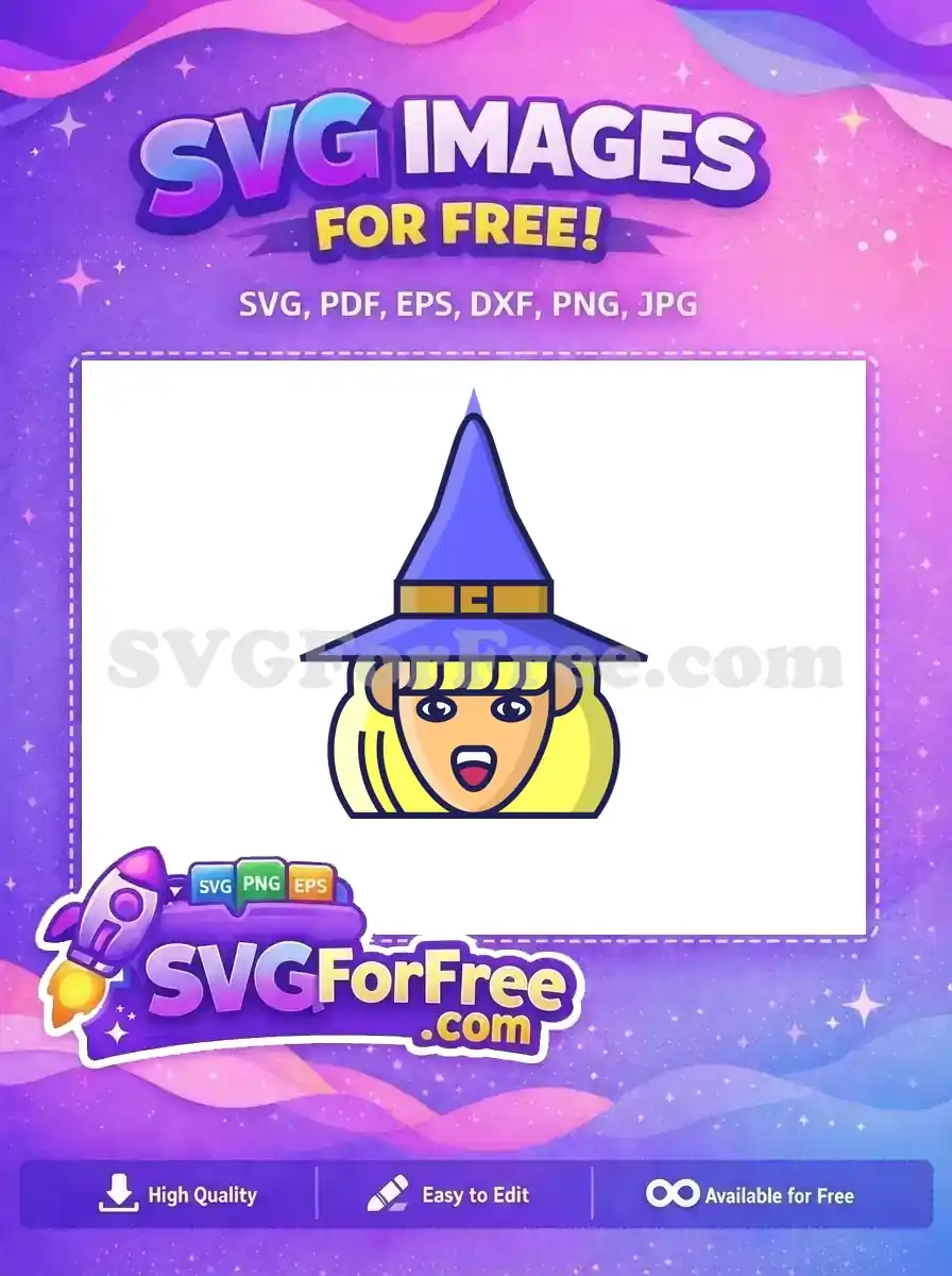 Free Blonde Witch Free Pointed Hat Harry Potter Free SVG 1