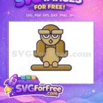 Free Brown Owl Free Perched Hedwig Harry Potter Free SVG - Instant Download