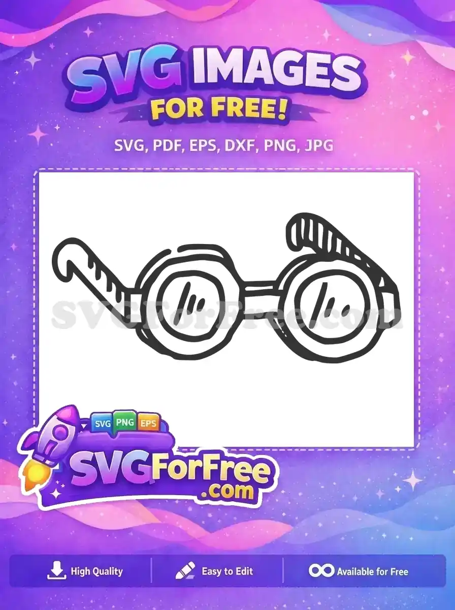 Free Round Glasses Free Harry Potter Iconic Free SVG