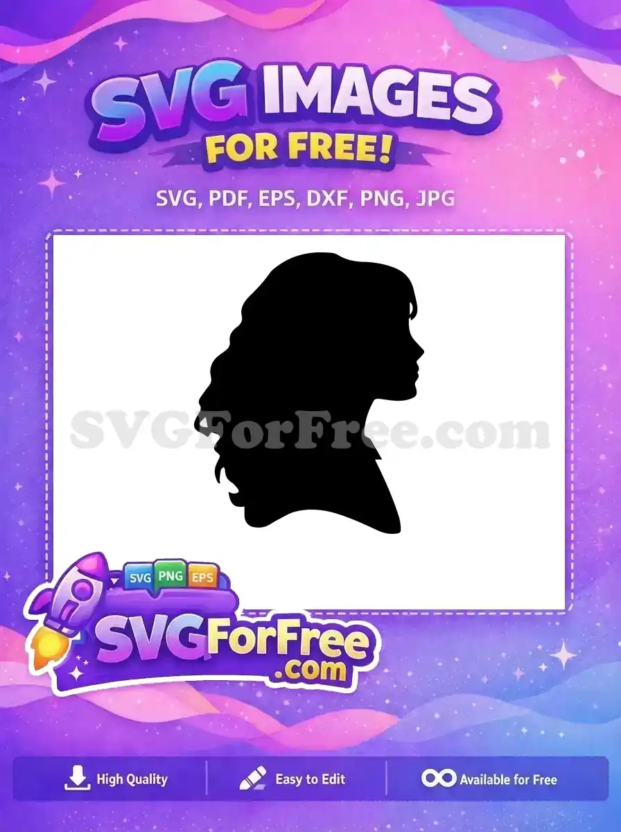 Free Hermione Granger Profile Free Curly Hair Harry Potter Free SVG 1
