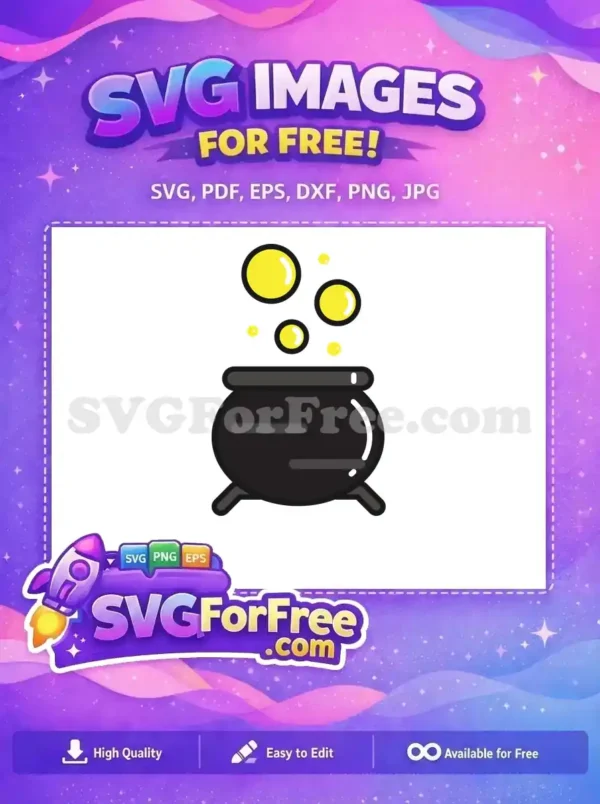 Free Bubbling Potion Free Black Cauldron Harry Potter Free SVG 1