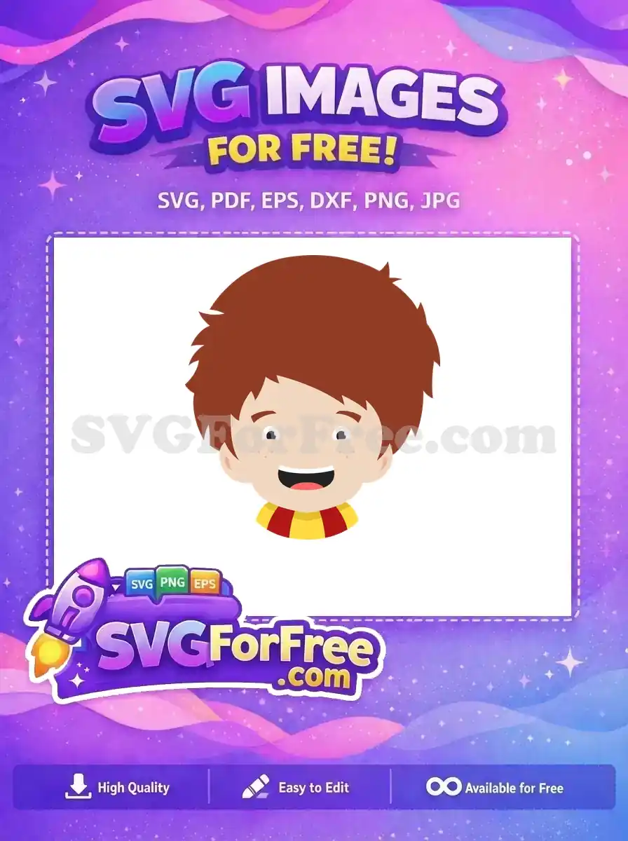 Free Red Hair Free Smiling Face Harry Potter Free SVG 1