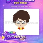 Free Round Glasses Free Lightning Scar Harry Potter Free SVG 2 - Instant Download