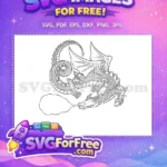Free Scaled Dragon Free Fire Breath Harry Potter Free SVG 1 - Instant Download
