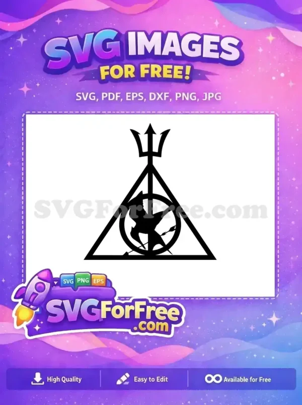 Free Deathly Hallows Free Mockingjay Hunger Games Free SVG 1