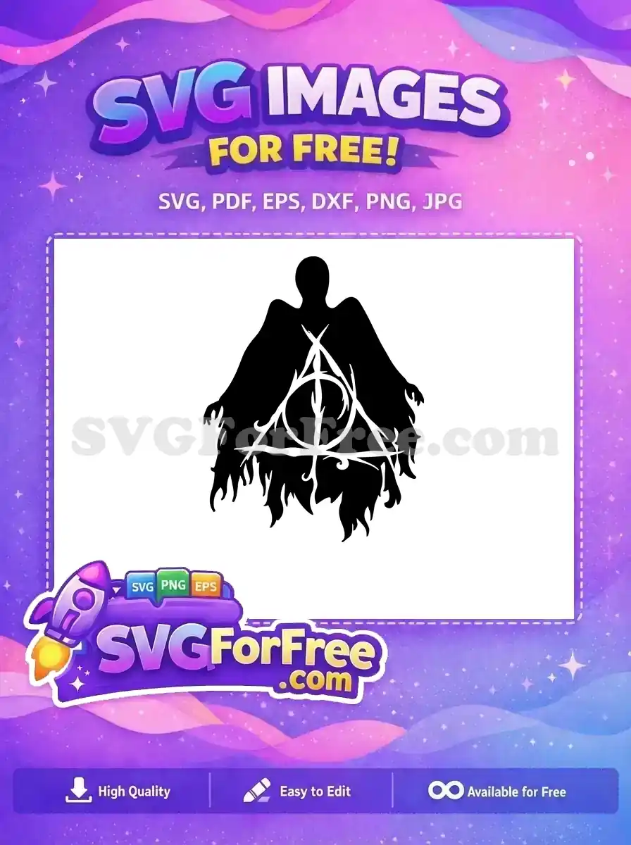 Free Dementor Silhouette Free Deathly Hallows Harry Potter Free SVG 1