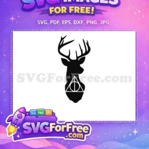 Free Black Deer Free Deathly Hallows Harry Potter Free SVG