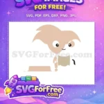 Free Dobby with Sock Free Cute Eyes Harry Potter Free SVG - Instant Download