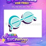 Free Round Teal Glasses Free Harry Potter Movie Free SVG 1 - Instant Download