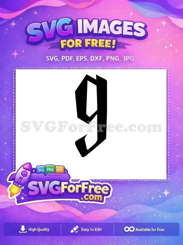 Free Number Nine Free Initial Letter Harry Potter Free SVG Free Number Nine Free Initial Letter Harry Potter Free SVG