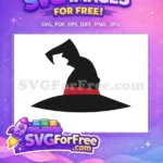 Free Black Witch Hat Free Red Ribbon Harry Potter Free SVG - Instant Download