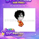 Free Green Eyes Free Striped Scarf Harry Potter Free SVG - Instant Download