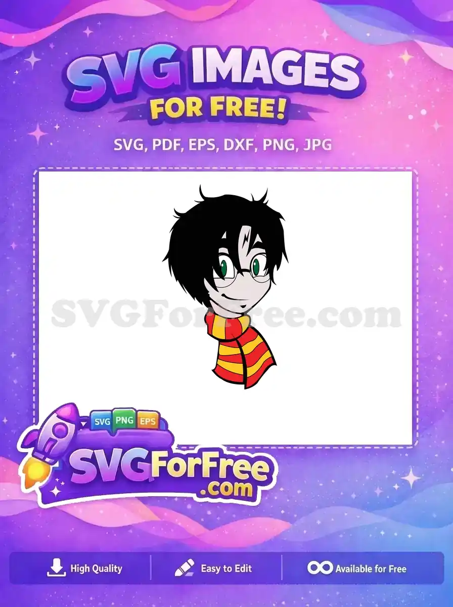 Free Green Eyes Free Striped Scarf Harry Potter Free SVG