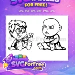Free Smiling Harry Free Angry Voldemort Harry Potter Free SVG 1 - Instant Download