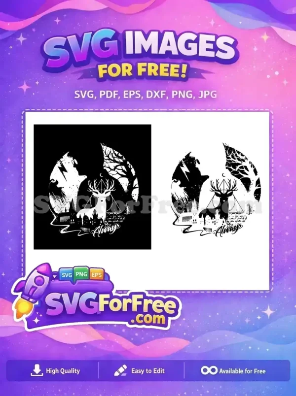 Free Harry Potter Glasses Free Scar Detail Harry Potter Free SVG 5