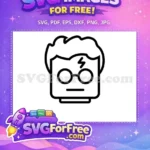 Free Round Glasses Free Lightning Scar Harry Potter Free SVG 4 - Instant Download
