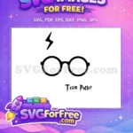 Free Round Glasses Free Lightning Scar Harry Potter Free SVG 5 - Instant Download