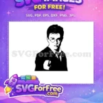 Free Harry Potter Glasses Free Wand Black White Movie Free SVG - Instant Download