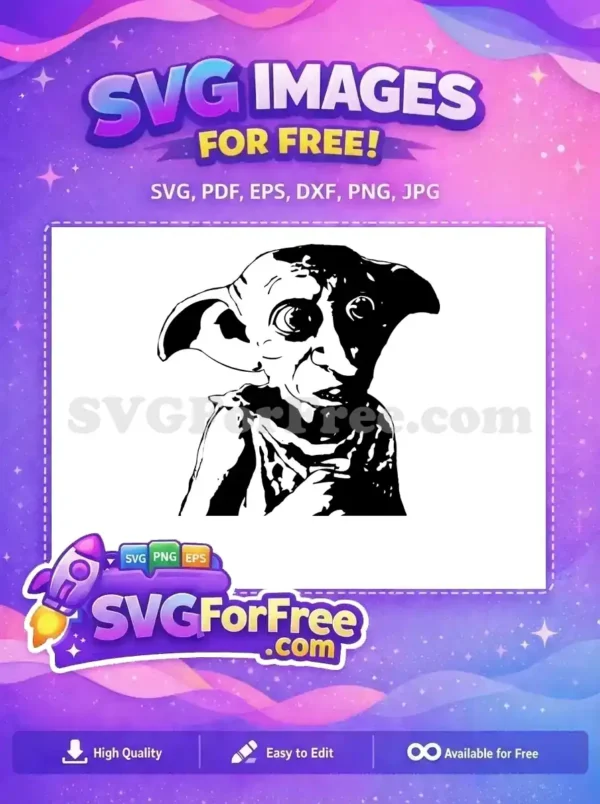 Free Scared Dobby Free Big Ears Harry Potter Free SVG Free Scared Dobby Free Big Ears Harry Potter Free SVG