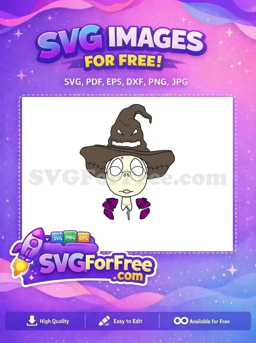 Free Spooky Hat Free Purple Robe Harry Potter Free SVG