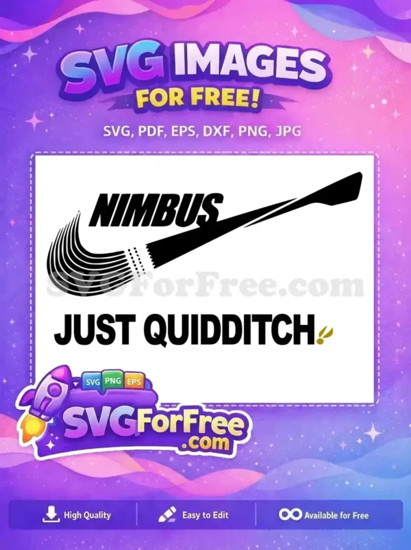 Free Broom Nimbus Free Quidditch Just Do It Free SVG