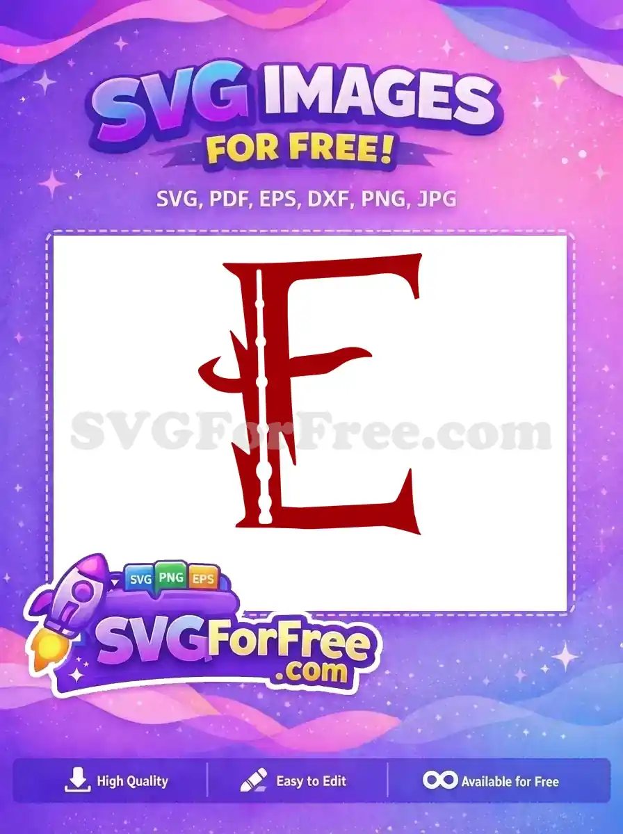 Free Scarlet Letter Free Wand Harry Potter Free SVG